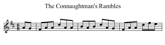 Connaughtman's Rambles, The - staff notation