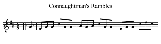 Connaughtman's Rambles - staff notation