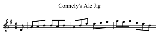 Connely's Ale Jig - staff notation