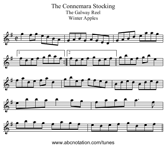 Connemara Stocking, The - staff notation