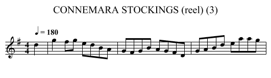 CONNEMARA STOCKINGS (reel) (3) - staff notation