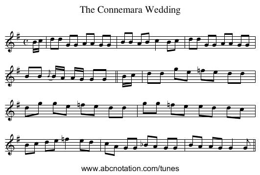 Connemara Wedding, The - staff notation