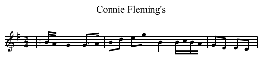 Connie Fleming's - staff notation