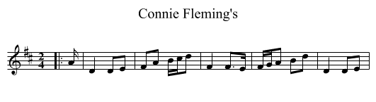 Connie Fleming's - staff notation