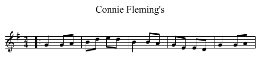 Connie Fleming's - staff notation