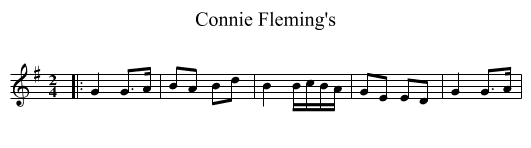 Connie Fleming's - staff notation