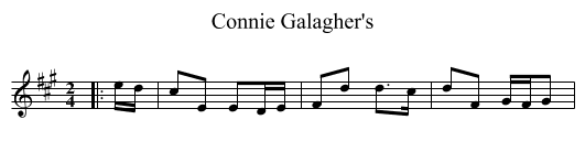 Connie Galagher's - staff notation