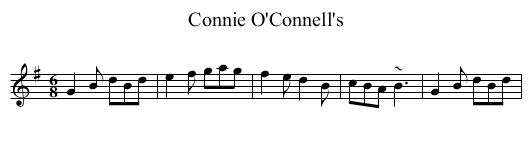 Connie O'Connell's - staff notation