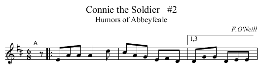 Connie the Soldier   #2 - staff notation