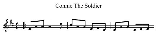 Connie The Soldier - staff notation