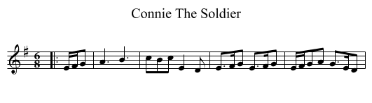Connie The Soldier - staff notation