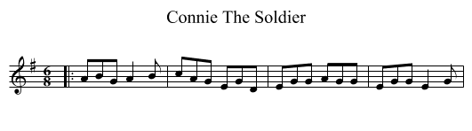 Connie The Soldier - staff notation