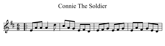 Connie The Soldier - staff notation