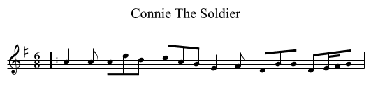 Connie The Soldier - staff notation