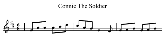 Connie The Soldier - staff notation
