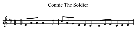 Connie The Soldier - staff notation
