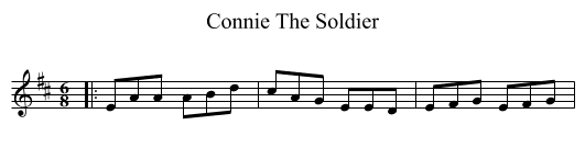 Connie The Soldier - staff notation