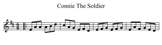 Connie The Soldier - staff notation