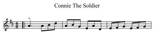 Connie The Soldier - staff notation