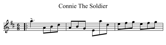 Connie The Soldier - staff notation
