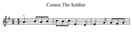 Connie The Soldier - staff notation