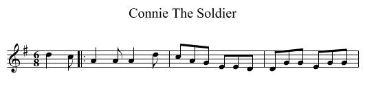 Connie The Soldier - staff notation