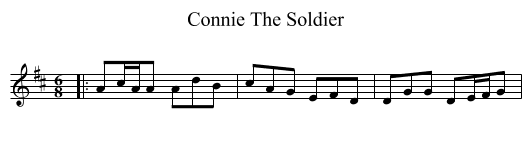 Connie The Soldier - staff notation