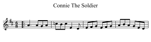 Connie The Soldier - staff notation