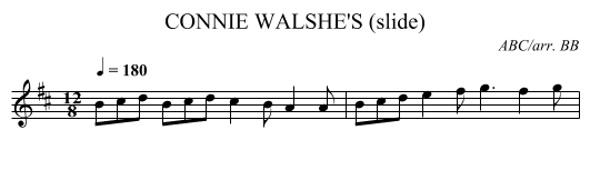 CONNIE WALSHE'S (slide) - staff notation