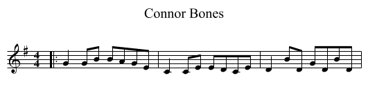 Connor Bones - staff notation