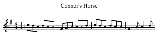 Connor's Horse - staff notation