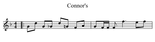 Connor's - staff notation