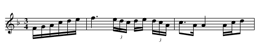 Conocha Bán - staff notation