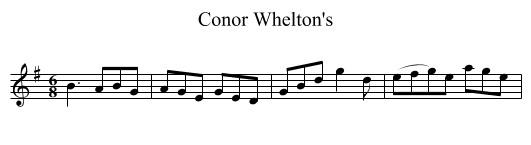 Conor Whelton's - staff notation