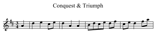 Conquest & Triumph - staff notation
