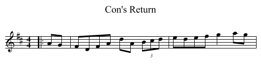 Con's Return - staff notation