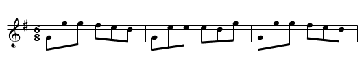 Conset Meirionnydd - staff notation