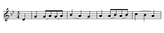 Consêt William Owain, Pencraig - staff notation