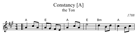 Constancy [A] - staff notation