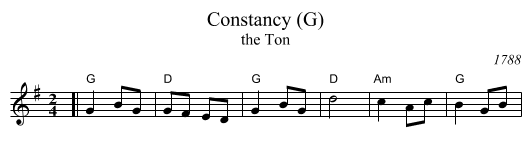 Constancy (G) - staff notation