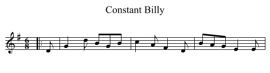 Constant Billy - staff notation