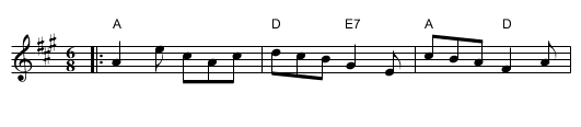 Constant Billy - staff notation