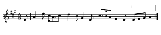 Constant Billy - staff notation