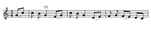 Constant Farmer's Son - staff notation