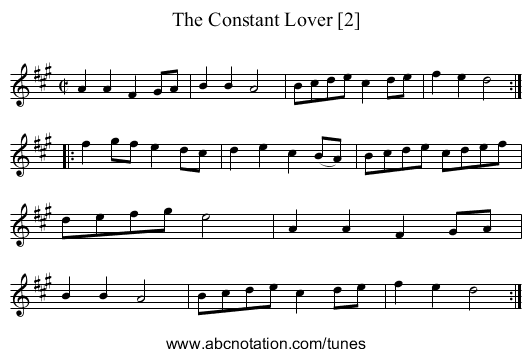 Constant Lover [2], The - staff notation