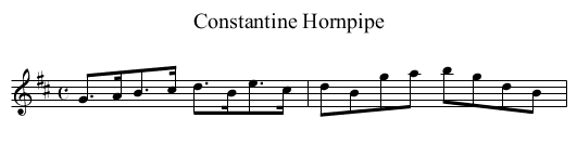 Constantine Hornpipe - staff notation