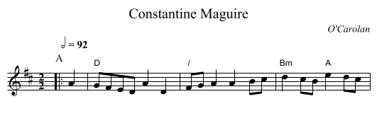 Constantine Maguire - staff notation
