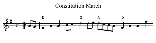 Constitution March - staff notation