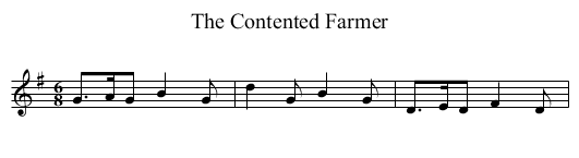 Contented Farmer, The - staff notation
