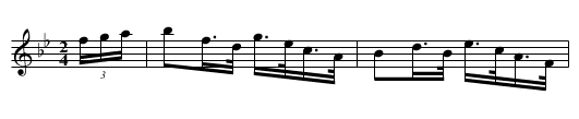 Continental Reel - staff notation